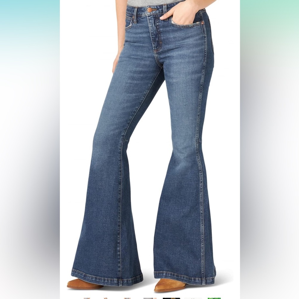 Wrangler Women's Retro High Rise Trumpet Flare Jeans
